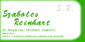 szabolcs reinhart business card